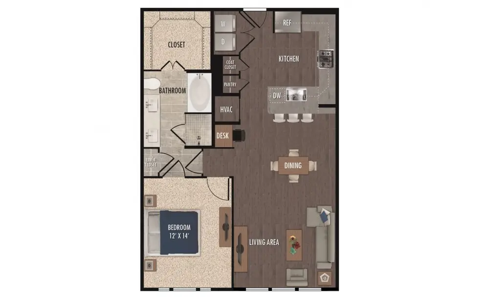 1414 Texas Downtown Houston Apartments FloorPlan 15