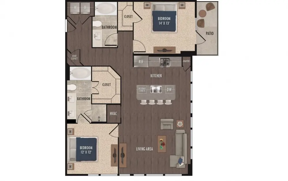 1414 Texas Downtown Houston Apartments FloorPlan 21