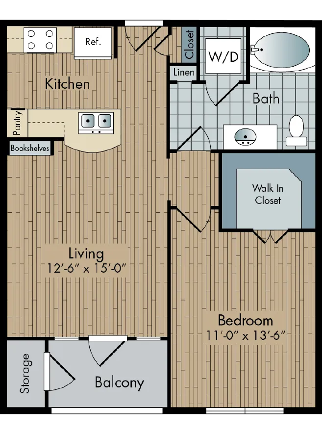2111 Austin Houston Apartments FloorPlan 2