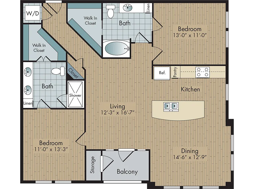 2111 Austin Houston Apartments FloorPlan 20