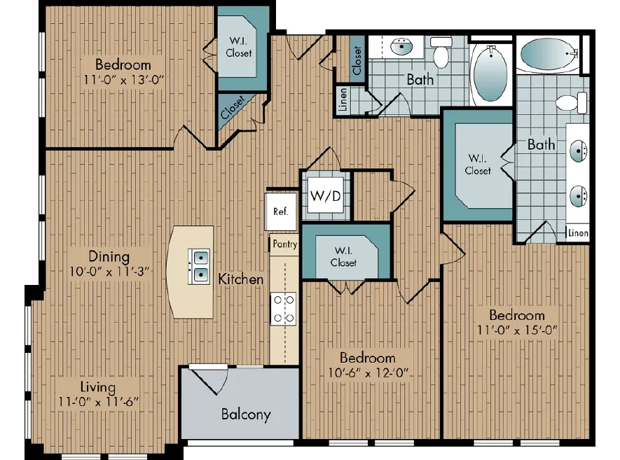 2111 Austin Houston Apartments FloorPlan 21
