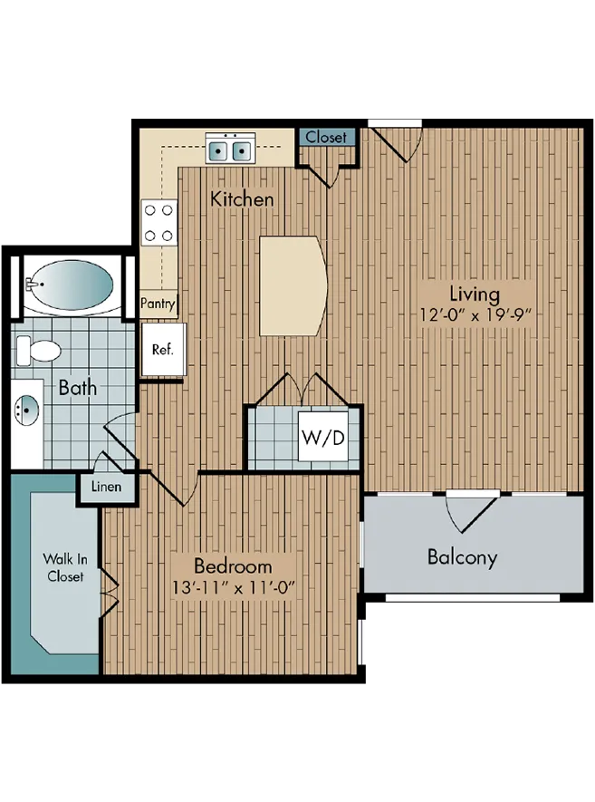 2111 Austin Houston Apartments FloorPlan 9