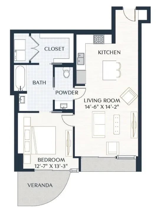 2929 Weslayan Houston Apartments FloorPlan 1