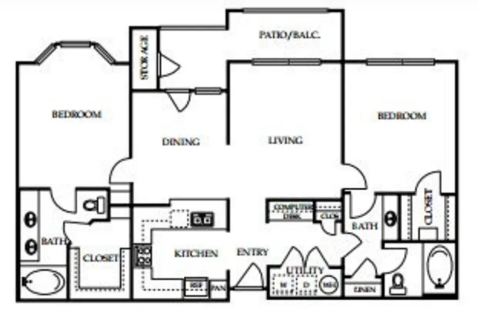 4001 Midtown Houston Apartments FloorPlan 13