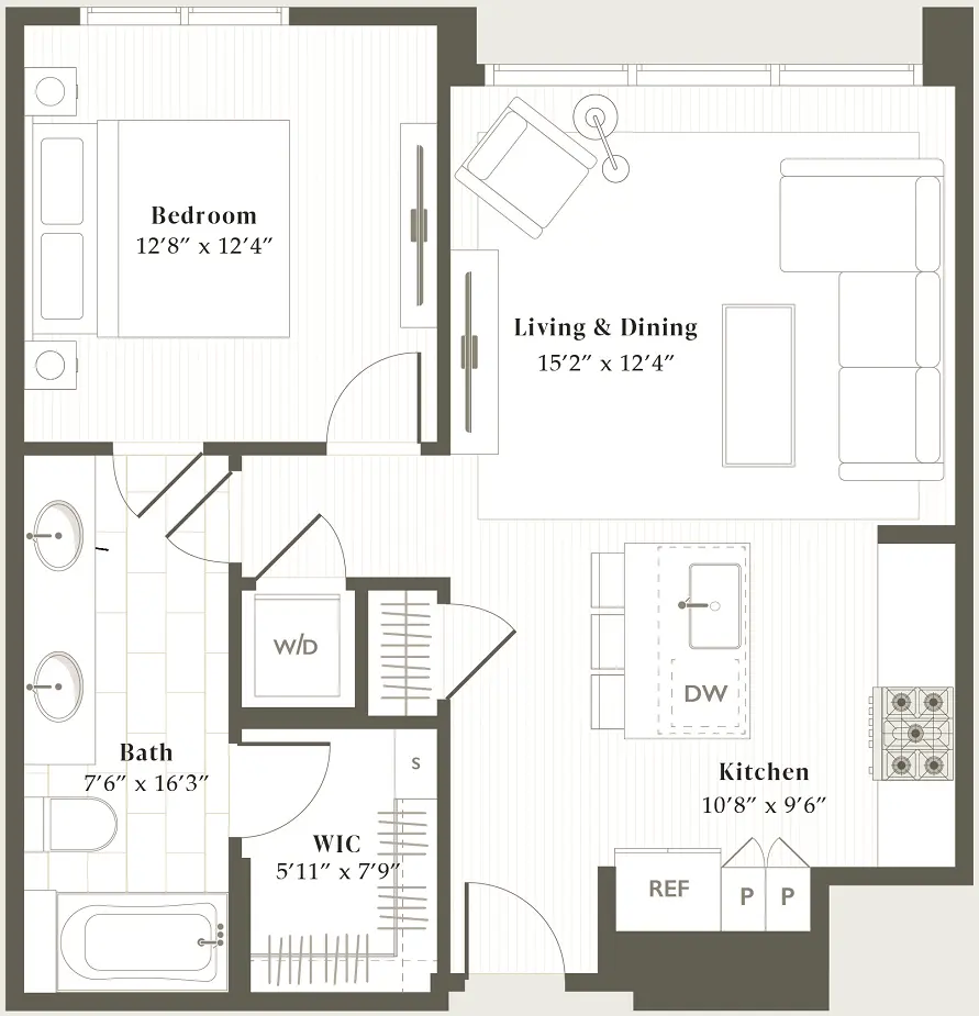 Parkside Residences Houston Apartment Floorplan 2