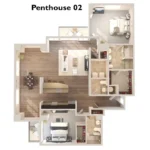 Allure Hermann Park Houston Apartments FloorPlan 21