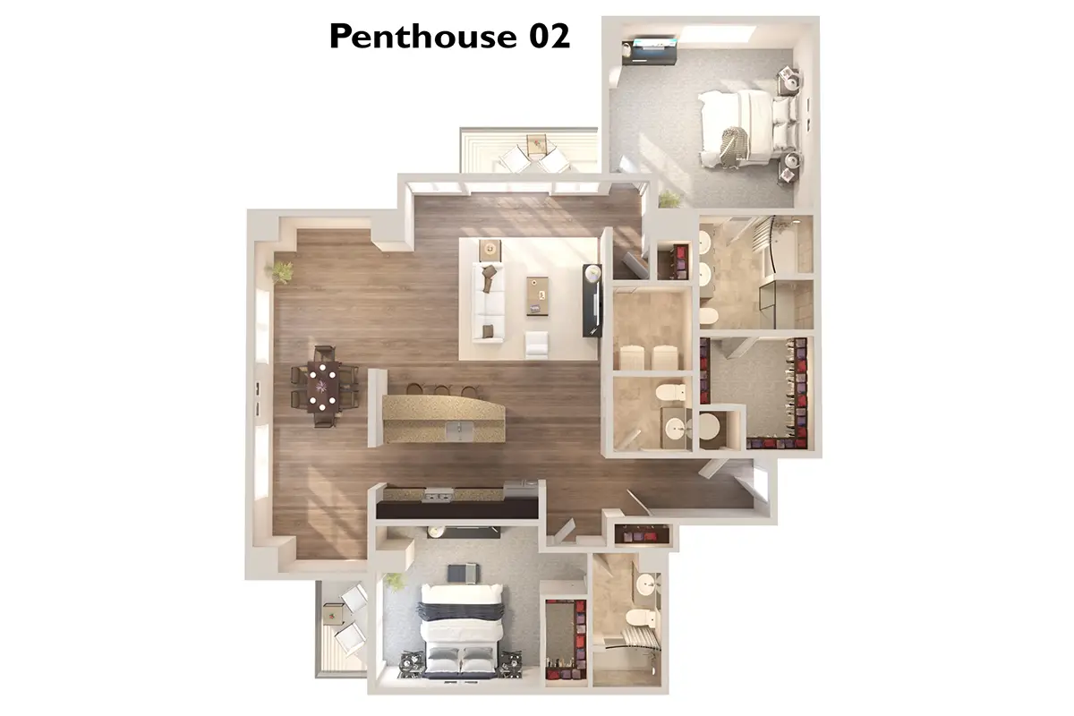 Allure Hermann Park Houston Apartments FloorPlan 21
