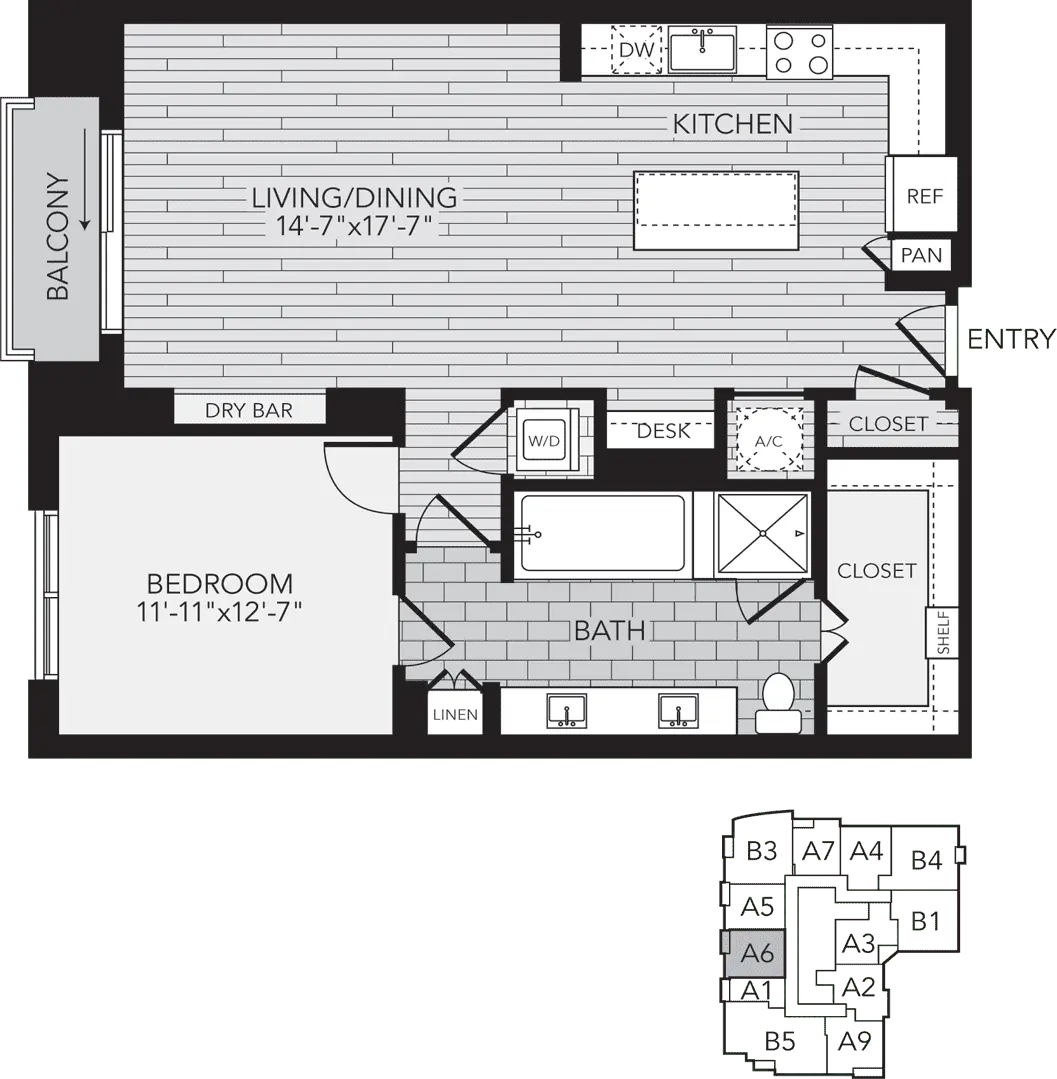 Aris Market Square Houston Apartment Floorplan 3