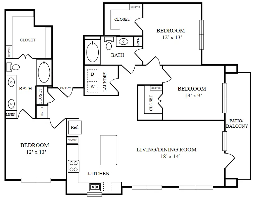 Avasa Spring Branch Houston Apartments FloorPlan 29
