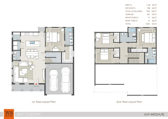 Bay Colony West Houston apartment floor plan 2