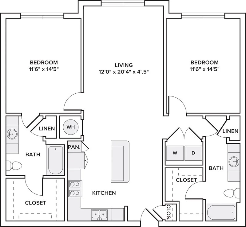 Beckett Cottingham Houston Apartments FloorPlan 2