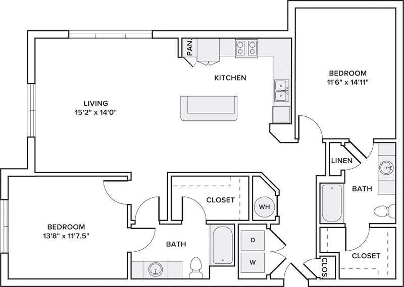 Beckett Cottingham Houston Apartments FloorPlan 3