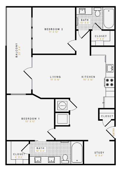 Boone Manor Houston Apartment Floorplan 11