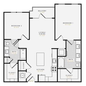 Boone Manor Houston Apartment Floorplan 12