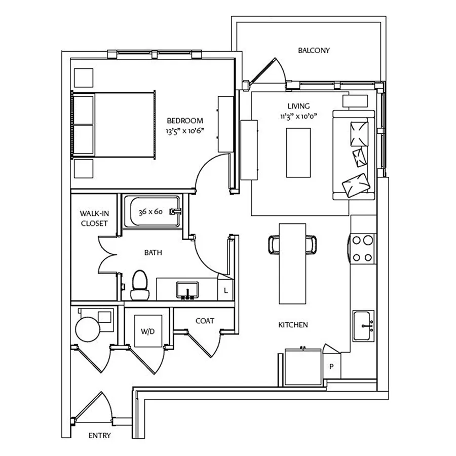 Bowen River Oaks Houston Apartments FloorPlan 2