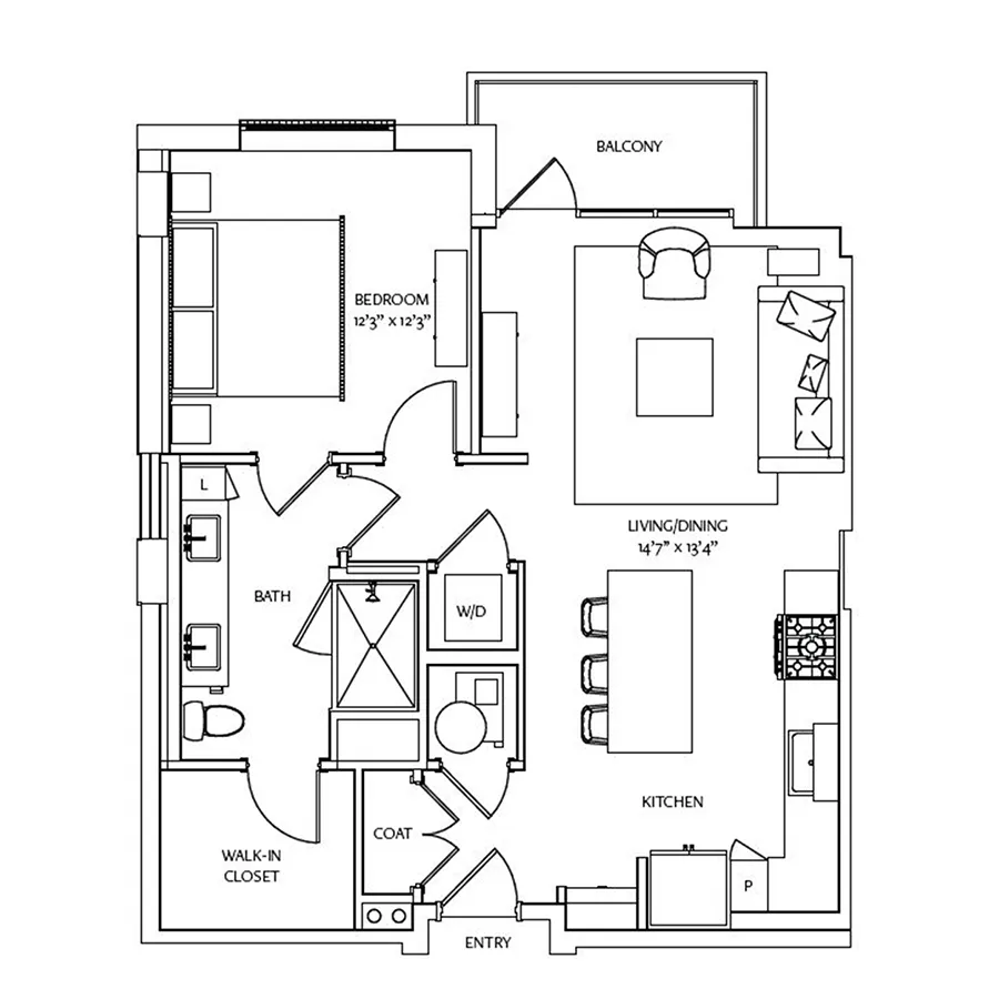 Bowen River Oaks Houston Apartments FloorPlan 4