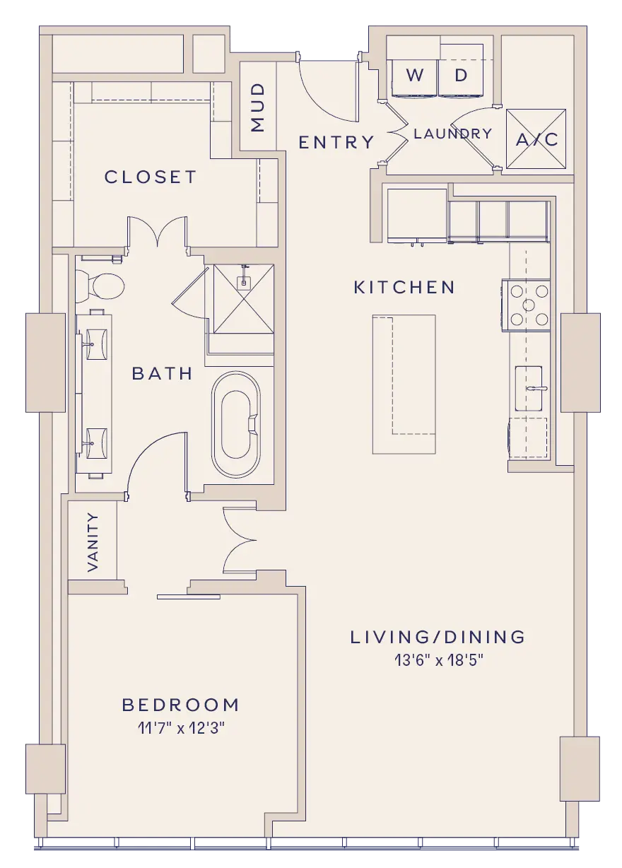 Brava Houston Apartment FloorPlan 6