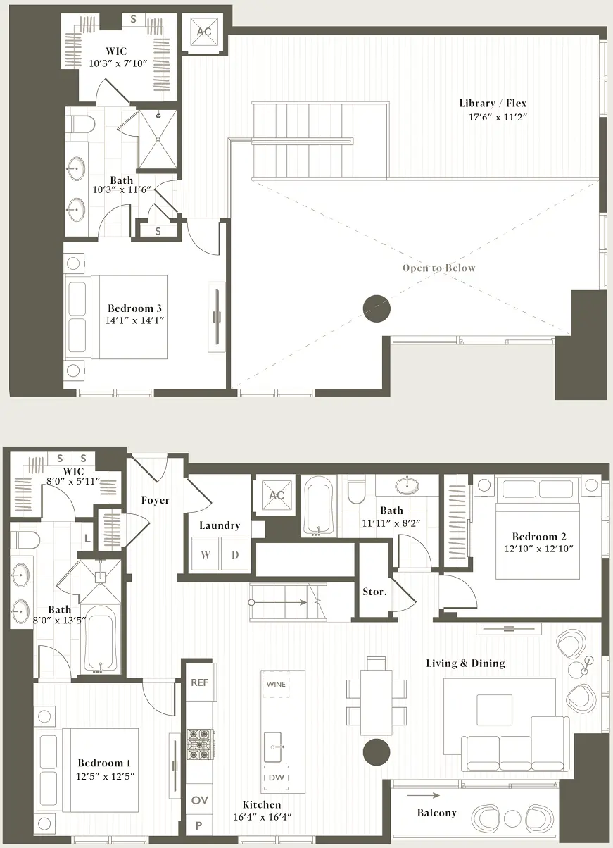 Parkside Residences Houston Apartment Floorplan 15