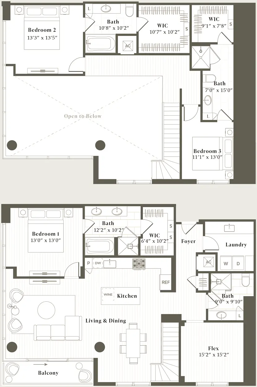 Parkside Residences Houston Apartment Floorplan 16