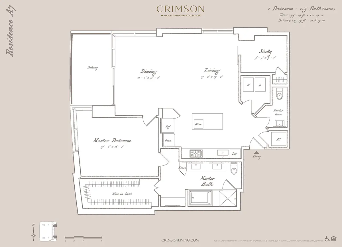 Crimson Houston Apartments FloorPlan 1