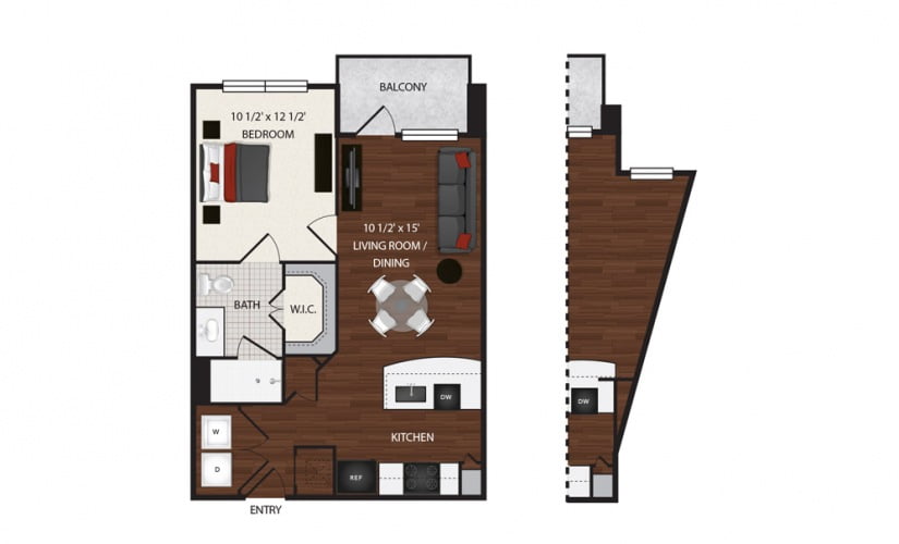 Elan Med Center Houston Rise Apartments FloorPlan 1