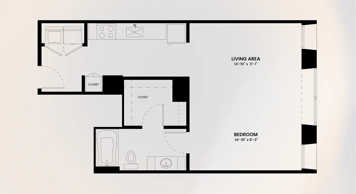 Elev8 Houston Apartments FloorPlan 1