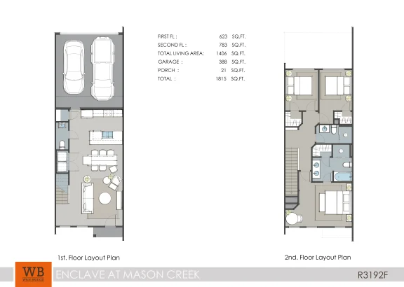 Enclave at Mason Creek Houston apartments floorplan 1