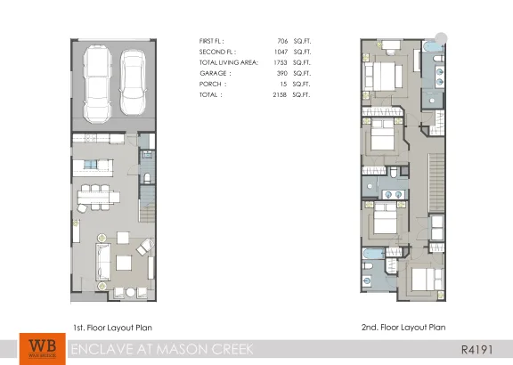 Enclave at Mason Creek Houston apartments floorplan 2