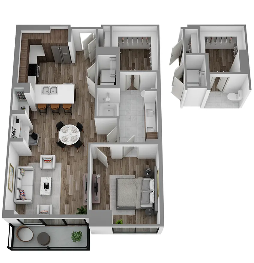 Hanover Autry Park Houston Apartments FloorPlan 7