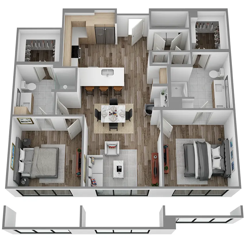 Hanover Parkview Houston Apartments FloorPlan 14