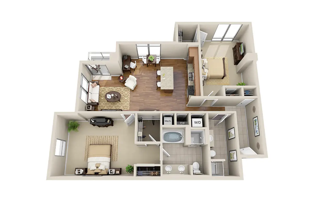 M5250 Houston Apartments FloorPlan 15