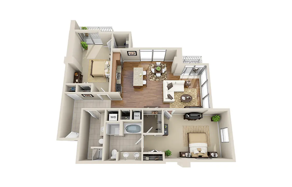 M5250 Houston Apartments FloorPlan 16