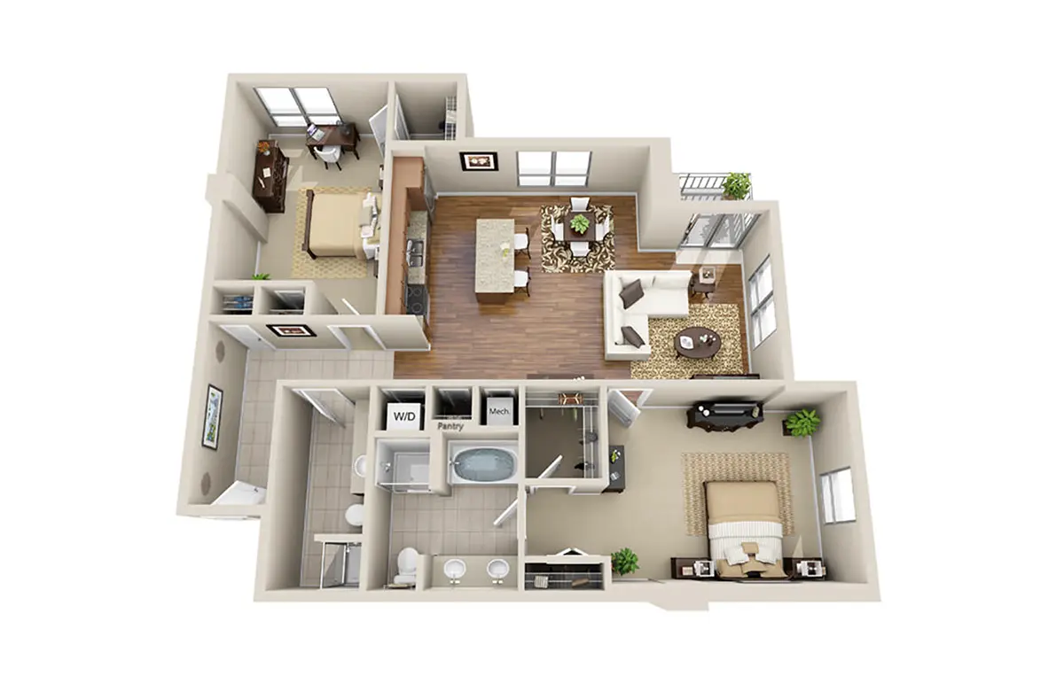 M5250 Houston Apartments FloorPlan 17