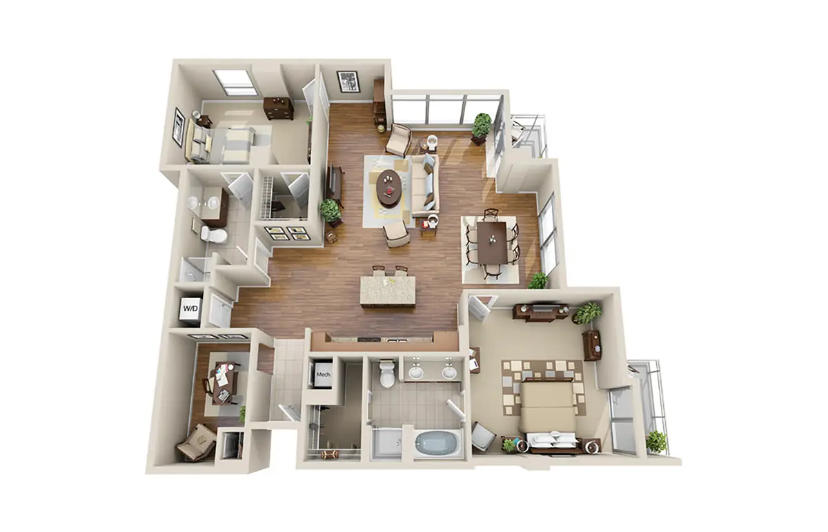 M5250 Houston Apartments FloorPlan 18