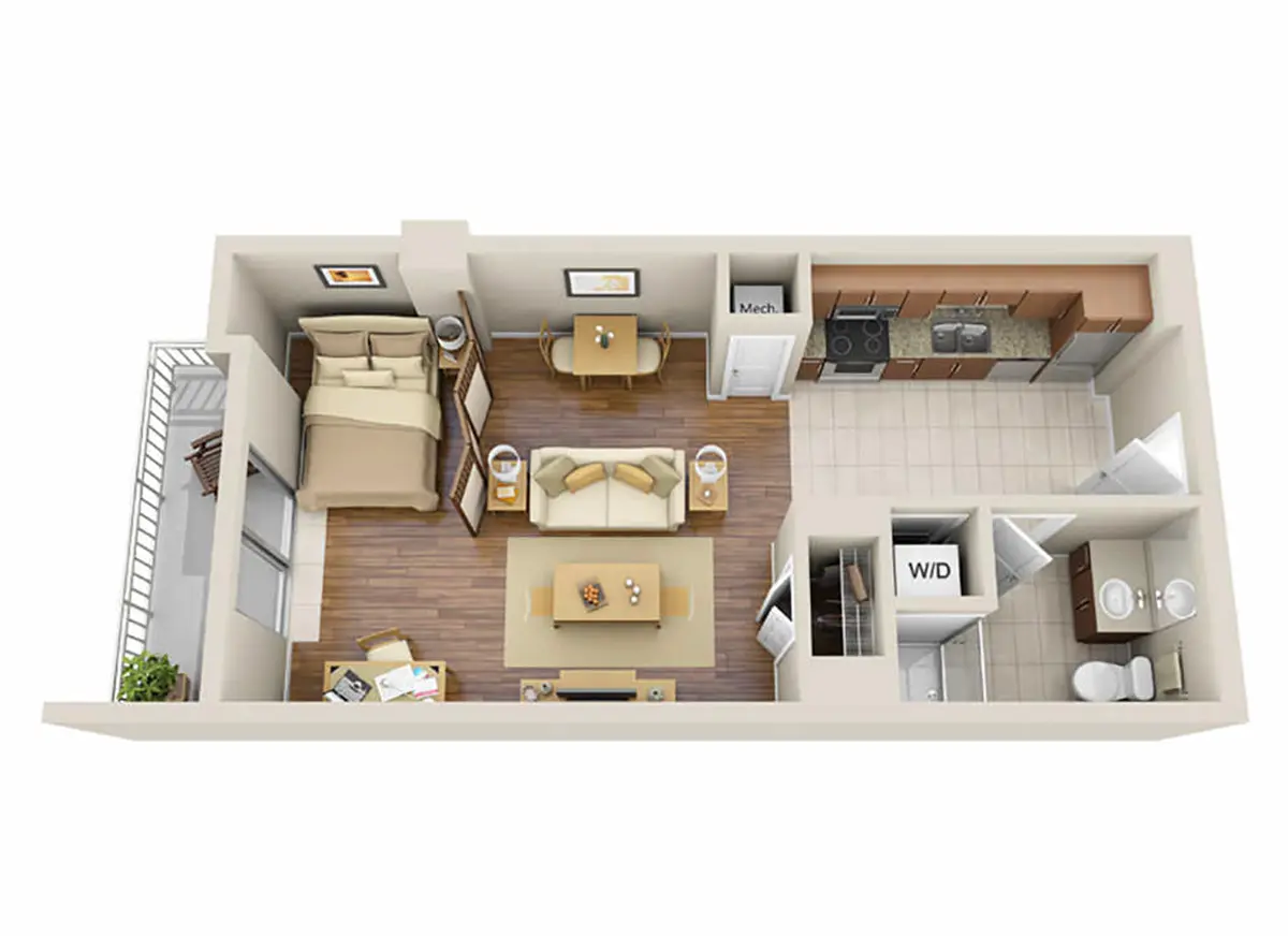 M5250 Houston Apartments FloorPlan 2