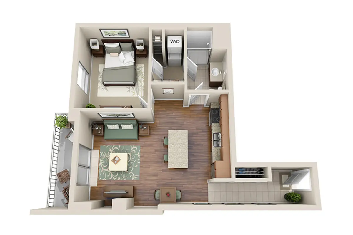 M5250 Houston Apartments FloorPlan 3