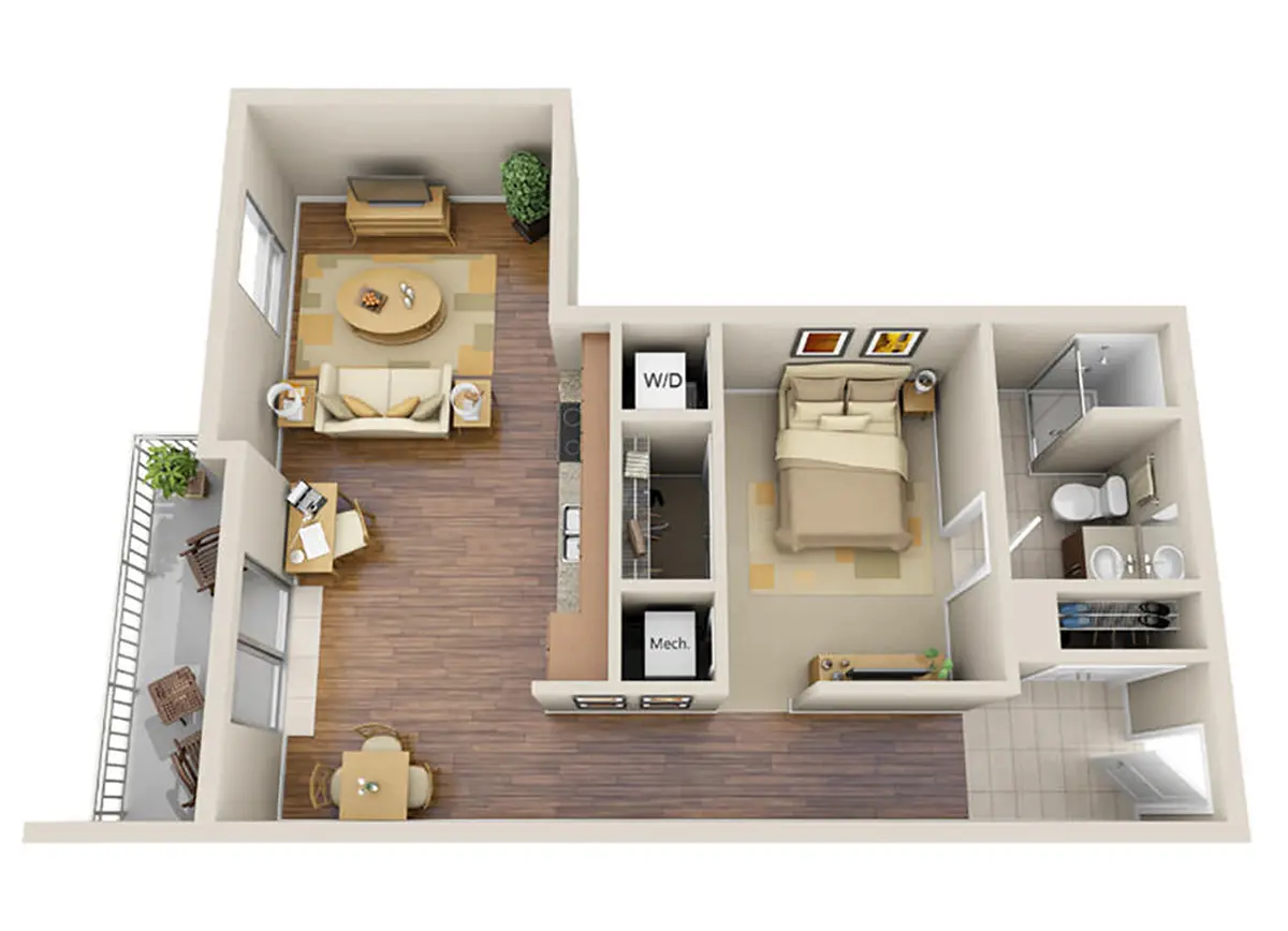 M5250 Houston Apartments FloorPlan 4