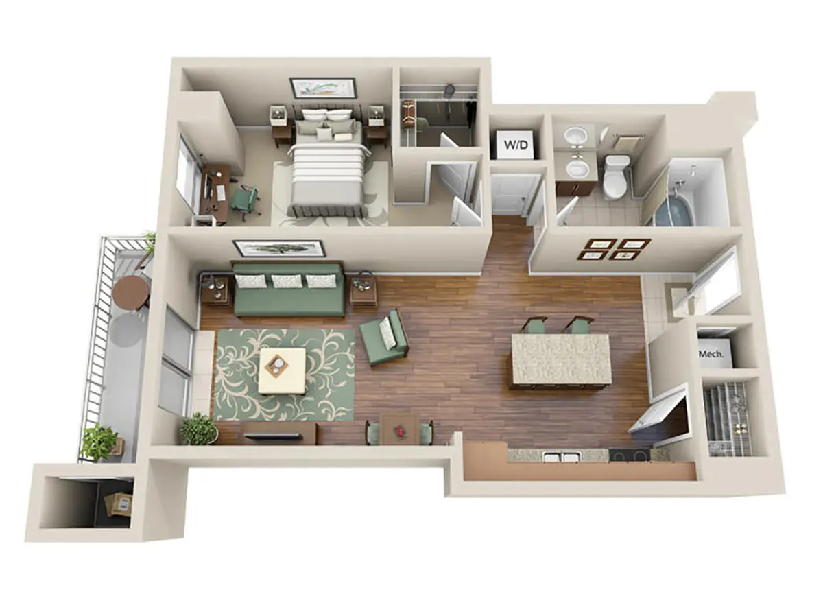 M5250 Houston Apartments FloorPlan 5