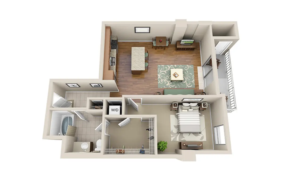 M5250 Houston Apartments FloorPlan 6