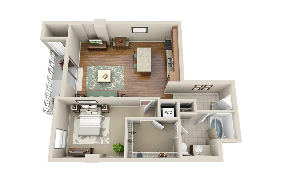 M5250 Houston Apartments FloorPlan 7