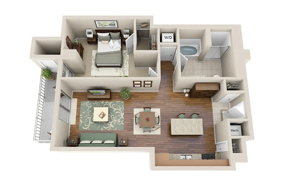 M5250 Houston Apartments FloorPlan 8