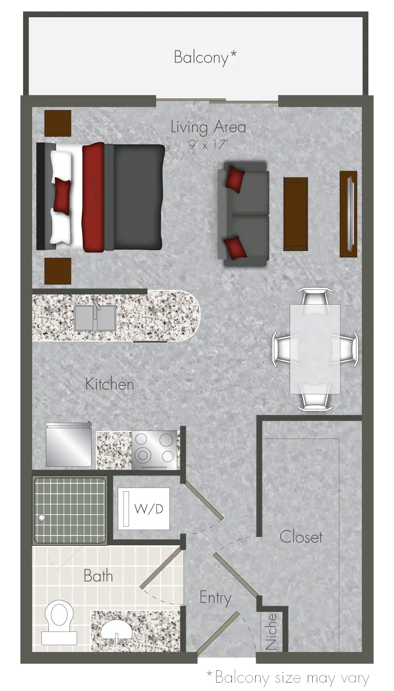 Mid Main Houston Apartments FloorPlan 2