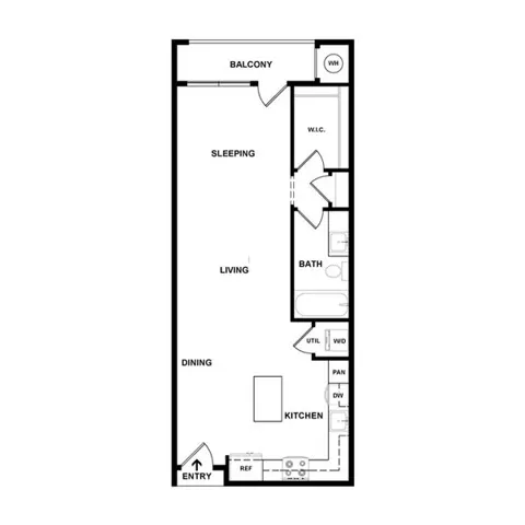 Mt Vernon Lofts Houston Apartments FloorPlan 1