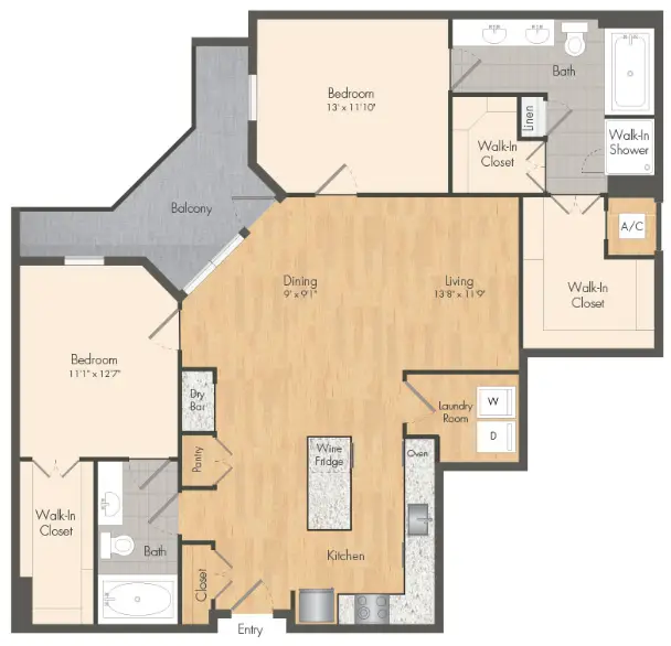 Novel River Oaks Houston Apartments FloorPlan 12