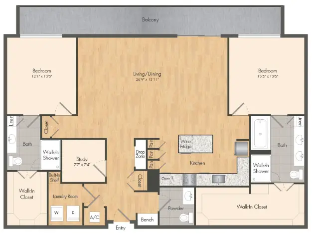 Novel River Oaks Houston Apartments FloorPlan 15
