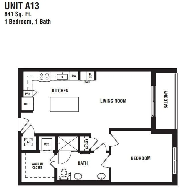 Pearl Rosemont Houston Apartments FloorPlan 13
