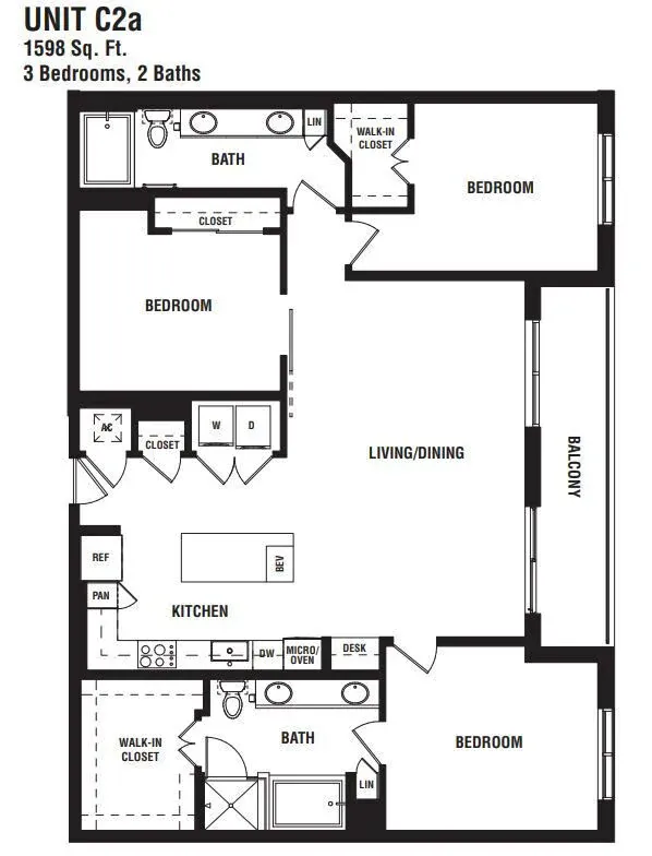 Pearl Rosemont Houston Apartments FloorPlan 23