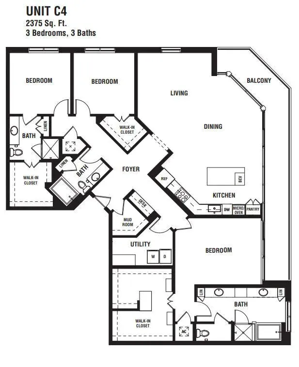 Pearl Rosemont Houston Apartments FloorPlan 25