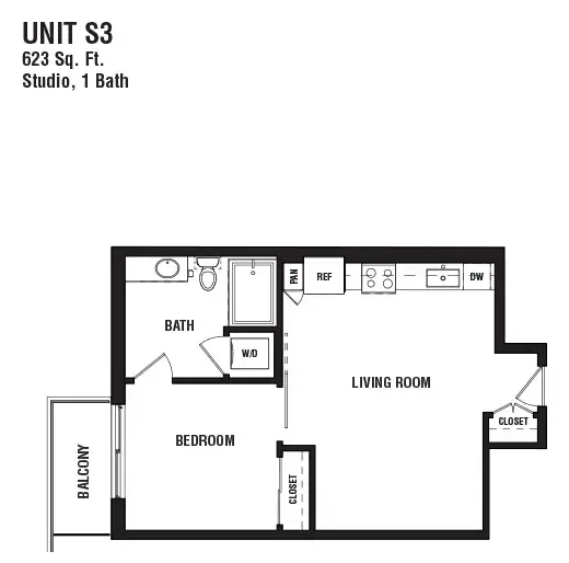 Pearl Rosemont Houston Apartments FloorPlan 3