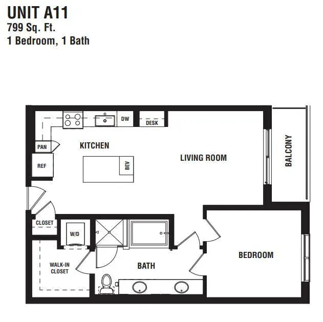 Pearl Rosemont Houston Apartments FloorPlan 8